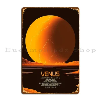 Veenuse Päikesesüsteemi Plakat Serie 3 9 Metallist Märk Seina Decor Seinast, Seinamaal Köök Koobas Kujunduse Tina Märk Plakat