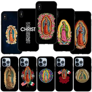 Virgen de Guadalupe Madre Maarja Pehme Kaas, Korpus iPhone 15 14 13 12 Mini 11 Pro XS Max X-XR 7 8 Plus + 15+ Telefon Kohtuasjas