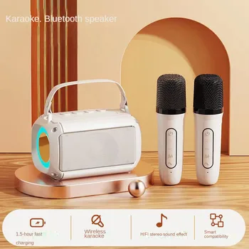 Juhtmevaba Bluetooth kõlar väljas kaasaskantav kodu laste pere karaoke mikrofon audio